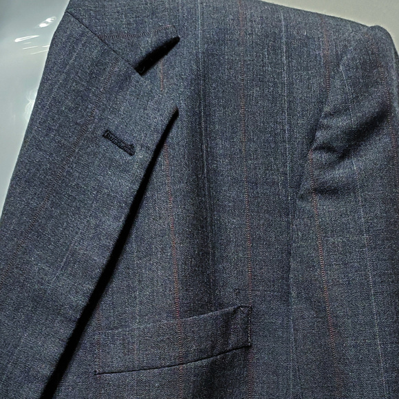 Geoffrey Beene Dark Grey Lined 5 Pockets Blazer - Picture 3 of 7